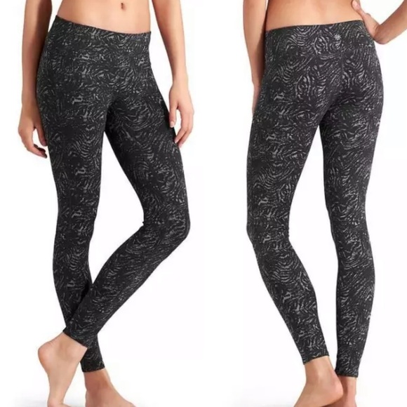 Athleta Zebra Chaturanga Leggings Flint Gray Sz S - Picture 1 of 8